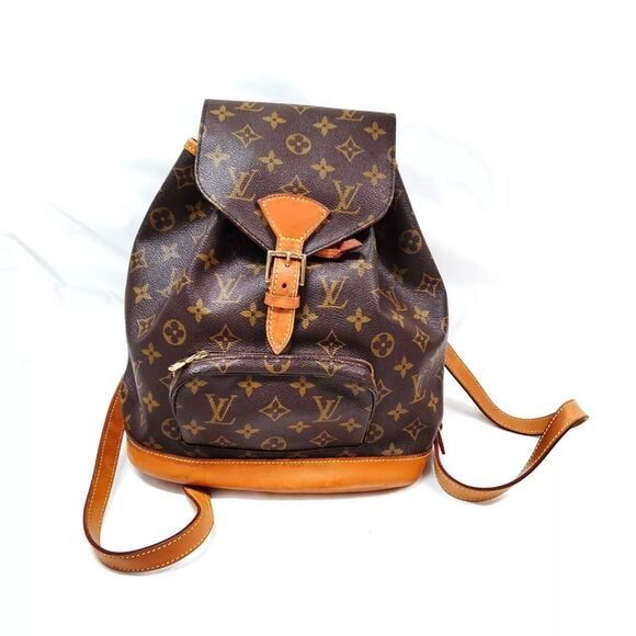 Louis Vuitton Montsouris Backpack MM Brown Canvas Vintage  SP0998 - Picture 1 of 15